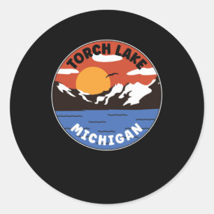 Adesivo Redondo Torch Lake - Michigan