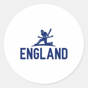 Adesivo Redondo Torcida de críquete da Inglaterra. Homens