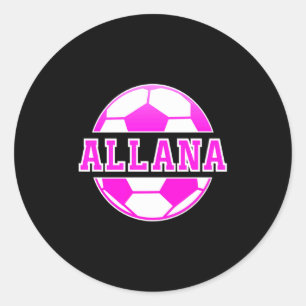 Adesivo Redondo Torcida de esportes de futebol feminino de Allana