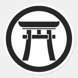 Adesivo Redondo Torii em um círculo