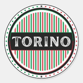 Adesivo Redondo Torino City Pride Emblem – Italian Identity