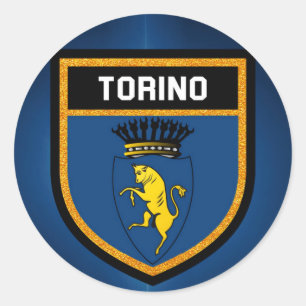 Adesivo Redondo Torino Flag