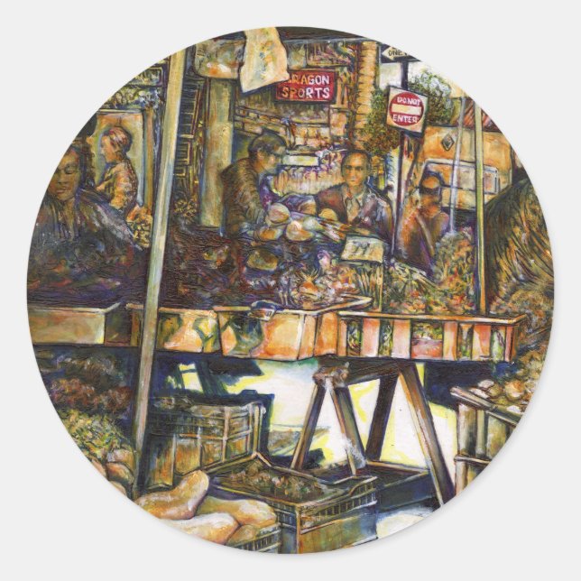 Adesivo Redondo Torna a criatividade mais brilhante (Frente)