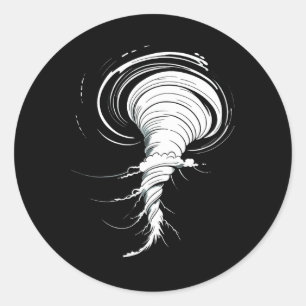 Adesivo Redondo Tornado Costume Twister Storm Halloween Garotos