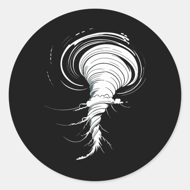 Adesivo Redondo Tornado Costume Twister Storm Halloween Garotos (Frente)