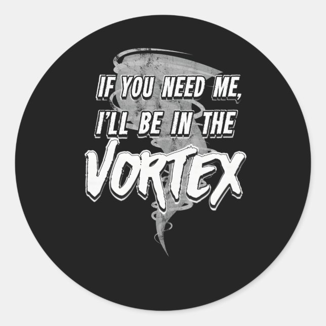 Adesivo Redondo Tornado Season Storm Chaser (Frente)