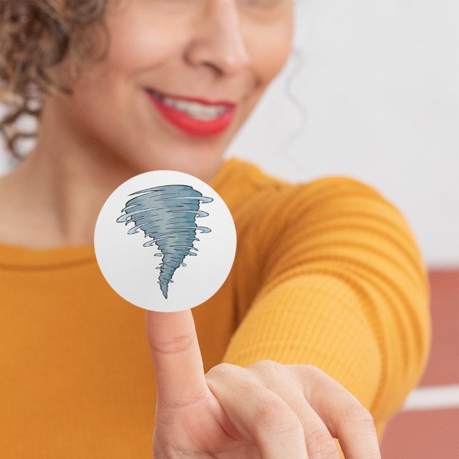 Adesivo Redondo Tornado Stickers (Criador carregado)