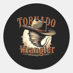 Adesivo Redondo Tornado Wrangler Cowboy Wrangler Women Men Kid