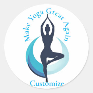 Adesivo Redondo Tornar Excelente Yoga Novamente Thunder_Cove