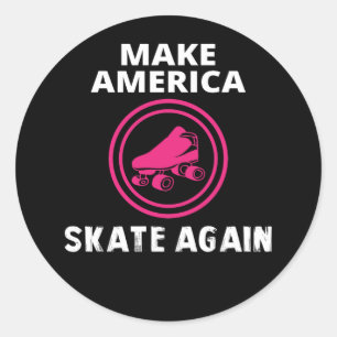 Adesivo Redondo Tornar o Skate da América novamente