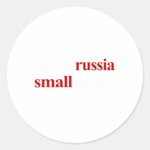 Adesivo Redondo Torne a Rússia pequena de novo Torne a Rússia pequ