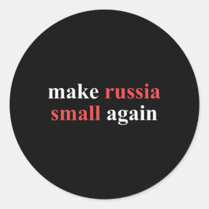 Adesivo Redondo Torne a Rússia Pequena Novamente Declaração Políti