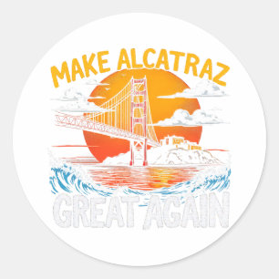 Adesivo Redondo Torne O Excelente Alcatraz Novamente Engraçado Tru