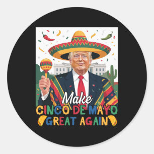 Adesivo Redondo Torne O Excelente Cinco De Mayo Novamente Engraçad