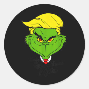 Adesivo Redondo Torne o Excelente de Natal Novamente Donald Trump