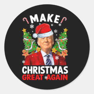Adesivo Redondo Torne o Excelente de Natal Novamente Engraçado Don