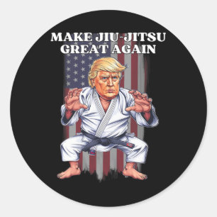 Adesivo Redondo Torne o Excelente Jiu-jitsu de novo Trump Republic