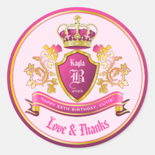 Adesivo Redondo Torne o seu próprio amor e Obrigado Casaco de arm