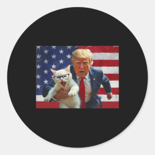 Adesivo Redondo Torne Os Gatos Seguros Novamente Para Trump Ganhar