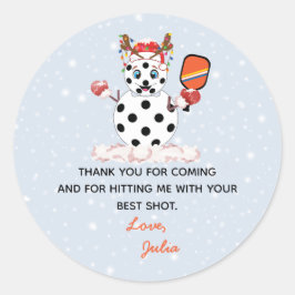 Adesivo Redondo Torneio de Pickleball em Casas de Natal