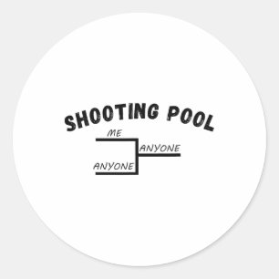 Adesivo Redondo Torneio de Piscina Engraçado Torneio Me Qualquer B