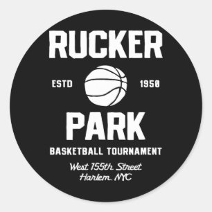 Adesivo Redondo Torneio Rucker Park Sketll Harlem Nyc Streetll