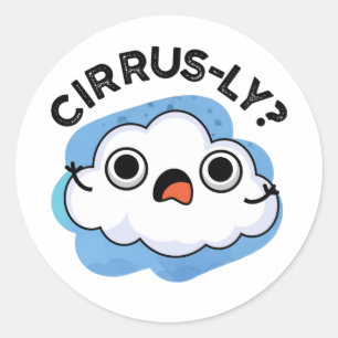 Adesivo Redondo Torneira de Nuvem de Cirrus Climáticos Cons Cirru