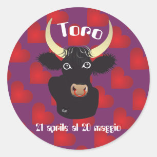 Adesivo Redondo Toro 21 al 20 Etichetta Aprile maggio