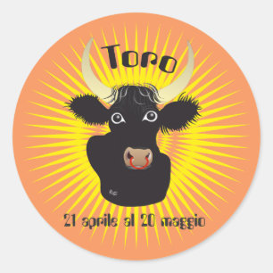 Adesivo Redondo Toro 21 al 20 Etichetta Aprile maggio