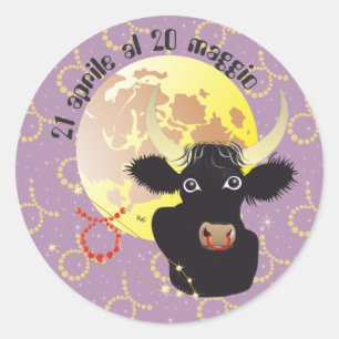 Adesivo Redondo Toro 21 al 20 Etichetta Aprile maggio