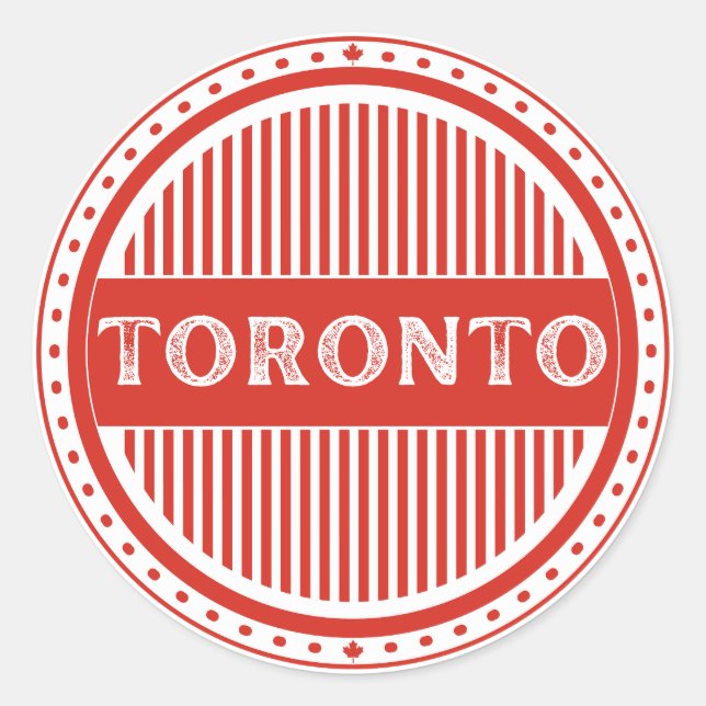 Adesivo Redondo Toronto City Pride Emblem – Canadian Identity (Frente)