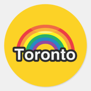 ADESIVO REDONDO TORONTO LGBT PRIDE RAINBOW