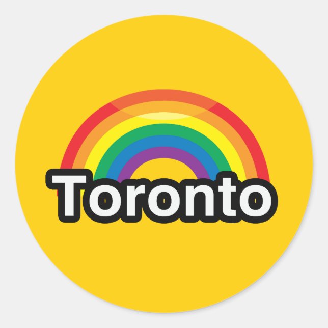 ADESIVO REDONDO TORONTO LGBT PRIDE RAINBOW (Frente)