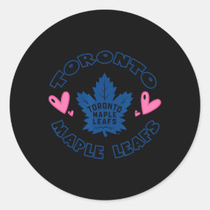 Adesivo Redondo Toronto Maple Leafs Corações de São Valentim Nhl L