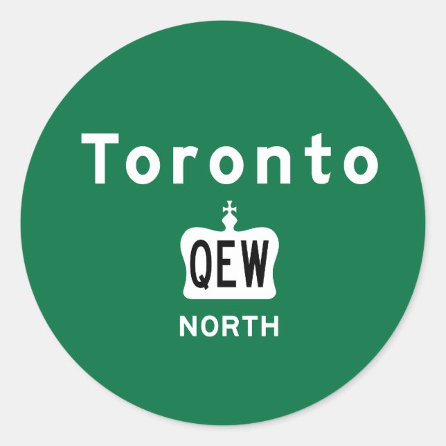Adesivo Redondo Toronto QEW (Frente)