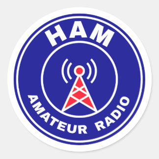 Adesivo Redondo Torre de Antena de Rádio Amador Crachá de Operador