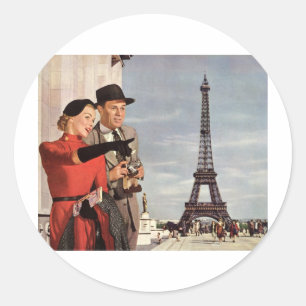 Adesivo Redondo Torre Eiffel