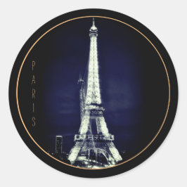 Adesivo Redondo Torre Eiffel & Arte Surrealista Paris /amo França