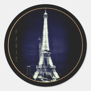 Adesivo Redondo Torre Eiffel & Arte Surrealista Paris /amo França