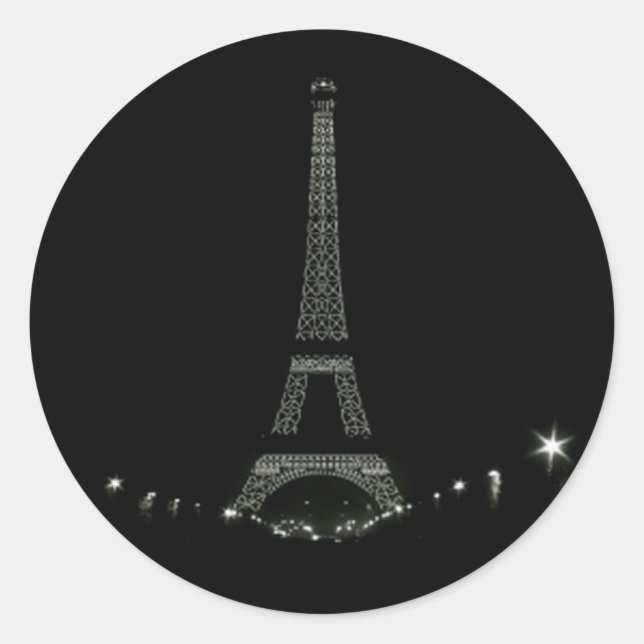 Adesivo Redondo Torre Eiffel Paris (Frente)