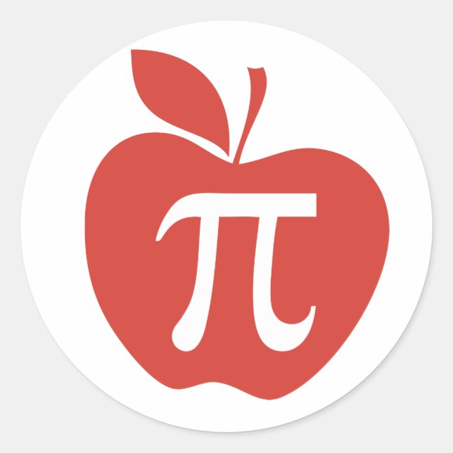 Adesivo Redondo Torta de Apple vermelha (Frente)