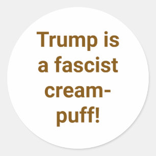 Adesivo Redondo Torta Fascista Trump Hankamer Artjunkhaus Yum