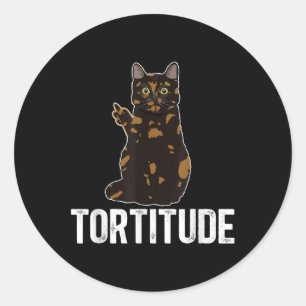 Adesivo Redondo Tortitude TortoisesInferno Proprietário do Gato To