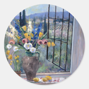 Adesivo Redondo Toscany Hillside II