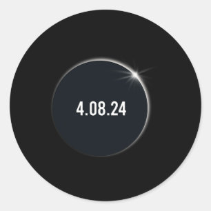 Adesivo Redondo Total América 04 08 24 Eclipse Solar Total 2024