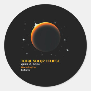 Adesivo Redondo Total América 04 08 24 Eclipse Solar Total 2024