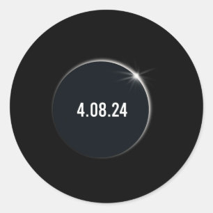 Adesivo Redondo Total América 04 08 24 Eclipse Solar Total 2024