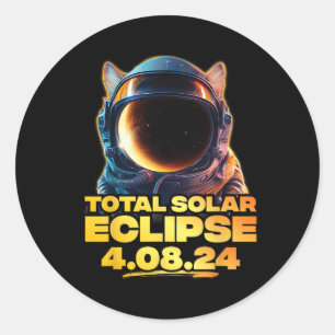 Adesivo Redondo Total América 4.08.24 Eclipse Solar Total Cat 2