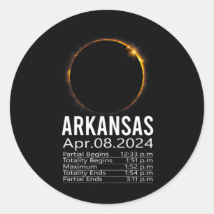 Adesivo Redondo Total do Eclipse Solar abril 8 2024 Calendário do