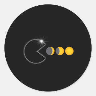 Adesivo Redondo Total do Eclipse Solar abril 8 2024 Fases Diversas